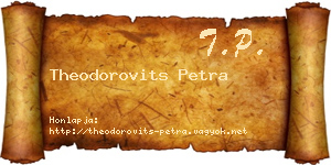 Theodorovits Petra névjegykártya